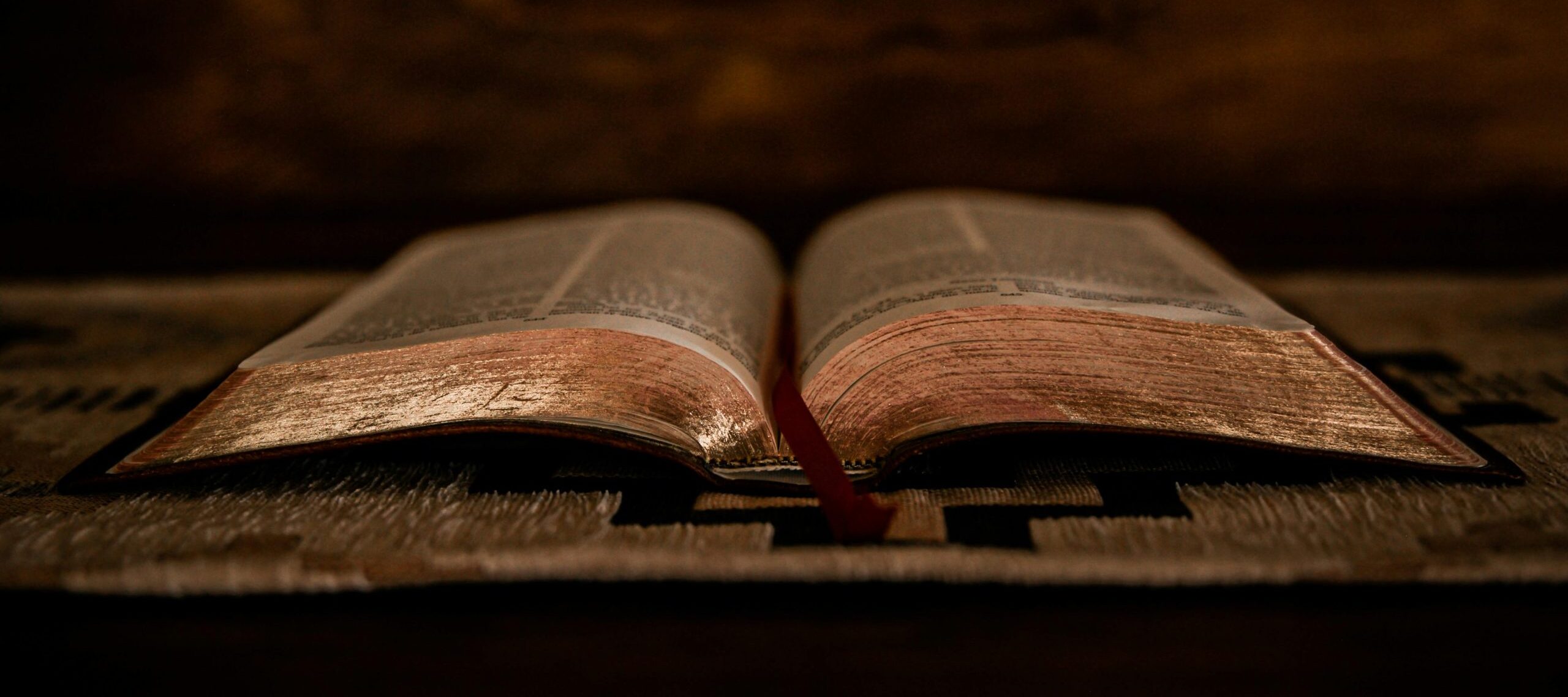 open bible on display